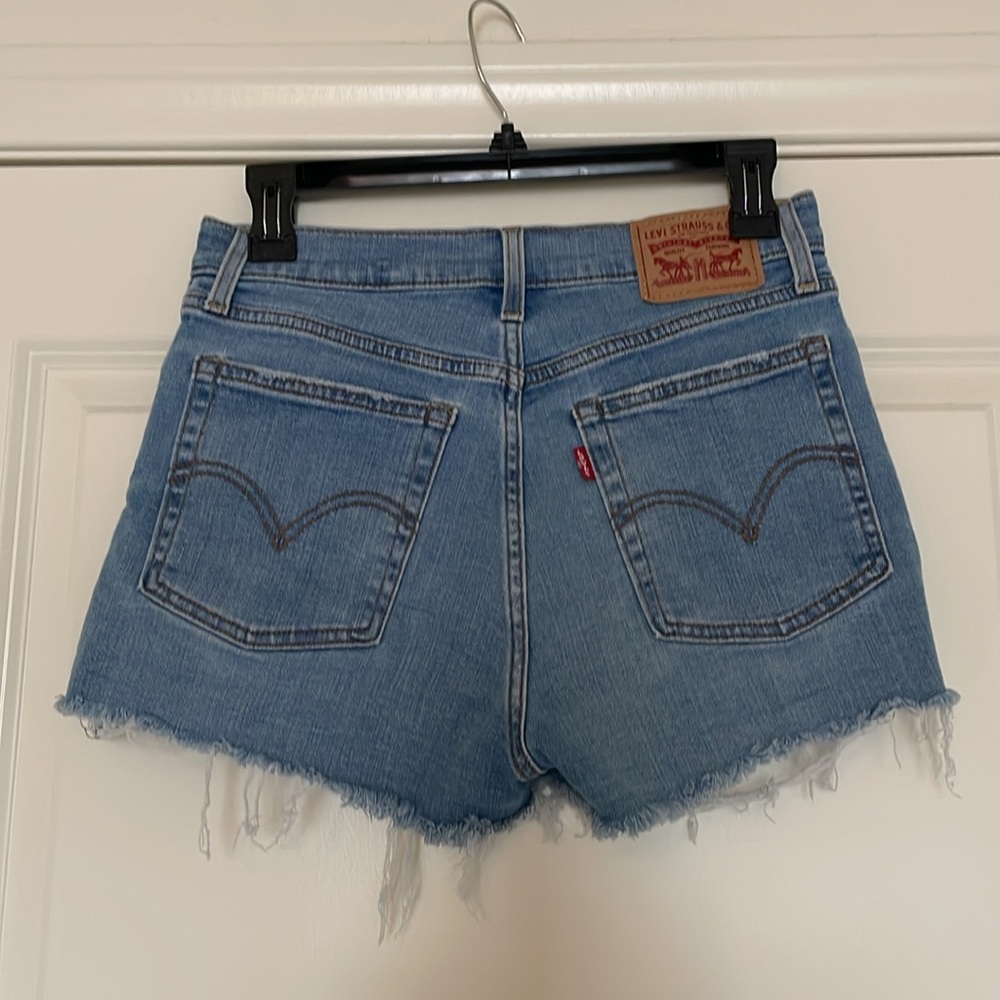 LEVIS distressed denim cut off shorts